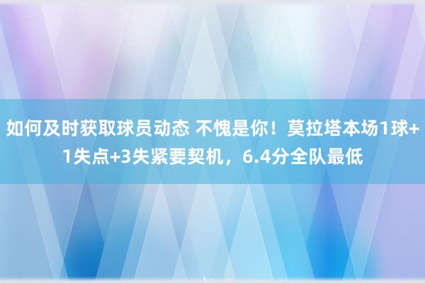 如何及时获取球员动态 不愧是你！莫拉塔本场1球+1失点+3失紧要契机，6.4分全队最低