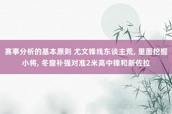 赛事分析的基本原则 尤文锋线东谈主荒, 里面挖掘小将, 冬窗补强对准2米高中锋和新佐拉