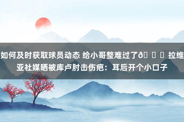 如何及时获取球员动态 给小哥整难过了😅拉维亚社媒晒被库卢肘击伤疤：耳后开个小口子