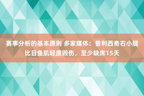 赛事分析的基本原则 多家媒体：普利西奇右小腿比目鱼肌轻度毁伤，至少缺席15天