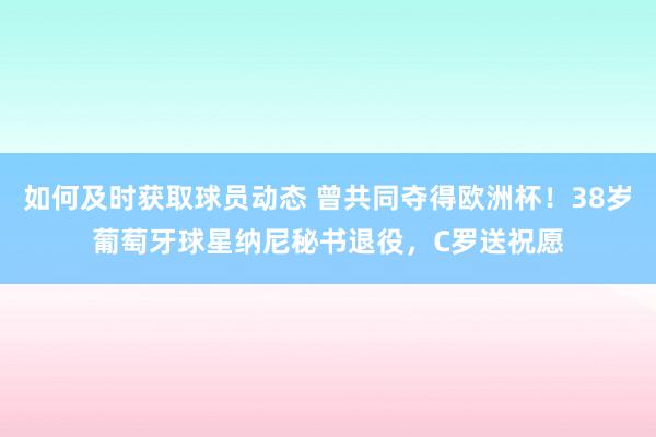 如何及时获取球员动态 曾共同夺得欧洲杯！38岁葡萄牙球星纳尼秘书退役，C罗送祝愿