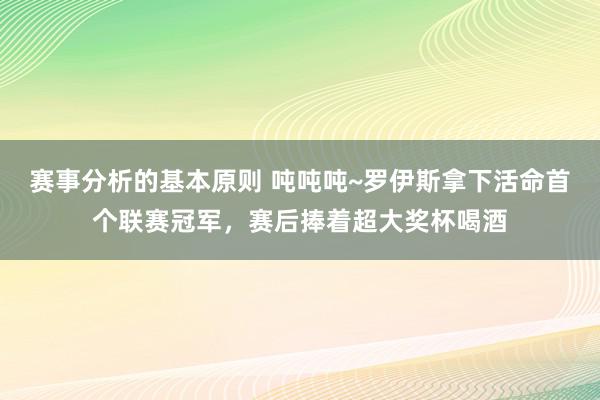 赛事分析的基本原则 吨吨吨~罗伊斯拿下活命首个联赛冠军，赛后捧着超大奖杯喝酒