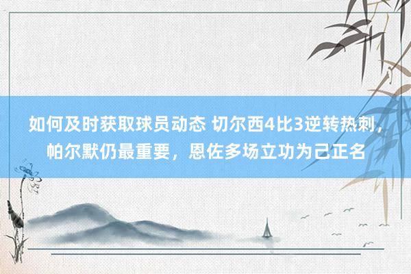 如何及时获取球员动态 切尔西4比3逆转热刺，帕尔默仍最重要，恩佐多场立功为己正名